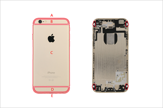 iPhone6外殼上為什么會有礙眼的白條？
